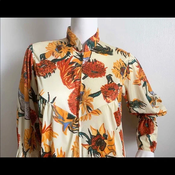 Vintage 1970s Van Gogh art print dress - Picture 4 of 15